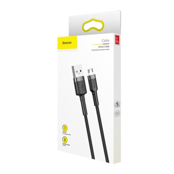 2 m Baseus Cafule USB-zu-Micro-USB-1,5-A-Kabel (Grau-Schwarz)