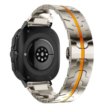 Bransoleta Stainless Line für Samsung Galaxy Watch Ultra (47 mm) Titan/Orange