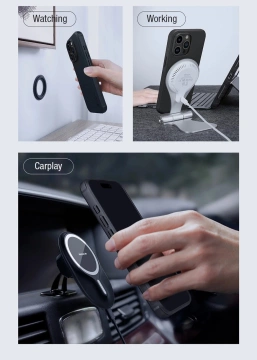 Nillkin Super Frosted Shield Pro Magnetische Hülle für iPhone 15 Pro – Schwarz
