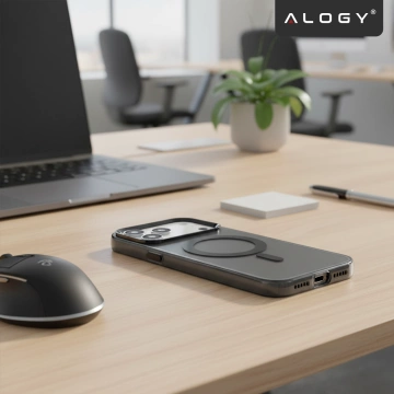 Etui do Apple iPhone 17 Pro – matowa obudowa do MagSafe z ochroną obiektywu, smukłe i odporne na zarysowania, idealne dopasowanie – Alogy Skinny MatteCase™ Czarne + 2x Szkło hartowane