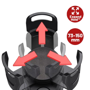 Uchwyt Samochodowy na Kubek i Butelkę, z Miejscem na Telefon Tablet, Regulowany 360° i Stabilny, montaż w miejsce na kubek w aucie CupHolder™ – Czarny