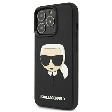 Etui ochronne na telefon Karl Lagerfeld KLHCP13LKH3DBK do Apple iPhone 13 Pro / 13 6,1" czarny/black hardcase 3D Rubber Karl`s Head