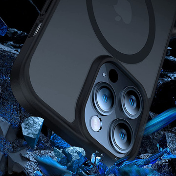 Schutzhülle Magmat MagSafe Handyhülle für Apple iPhone 14 Pro Matte Black Glass