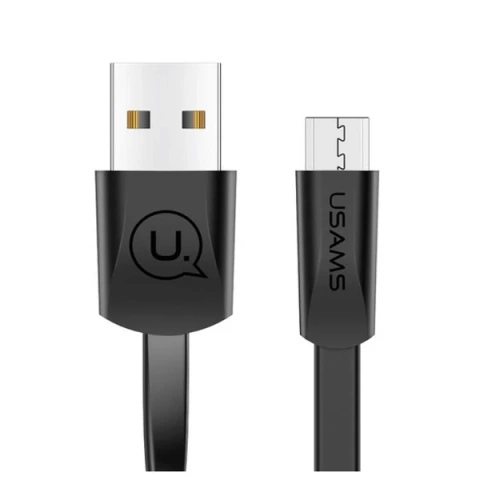 USAMS U2 microUSB-Flachkabel 1,2 m schwarz