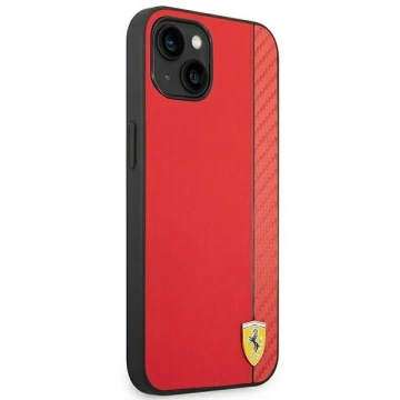 Handyhülle Ferrari FEHCP14MAXRE für Apple iPhone 14 Plus 6.7" rot/rot Hardcase Carbon