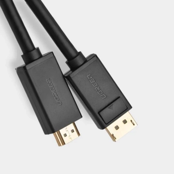 UGREEN Unidirektionales DisplayPort-zu-HDMI-Kabel 4K 30 Hz 32 AWG 2 m Schwarz (DP101 10202)