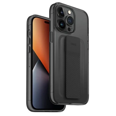 UNIQ Heldro Mount Hülle für iPhone 14 Pro 6.1" grau/rauchgrau