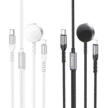 Ładowarka Indukcyjna Hoco CW54 2w1 do Apple Watch + Lightning