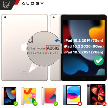Etui do Apple iPad 10.2" 9/8/7 Gen (2021/2020/2019), Ochronne Smart Case z Klapką i Podstawką, Odporne TPU, Wzmocnione Narożniki, Alogy BookGuard™ – Rożowe