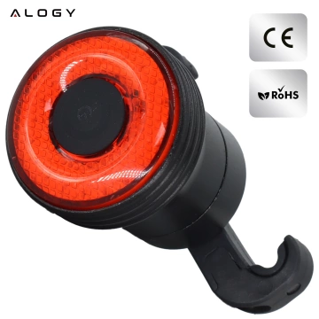 Lampka rowerowa SMART tylna Alogy RedLine R na tył roweru oświetlenie LED światełko światło tylnie czerwona reakcja na hamowanie inteligentna wodoodporna