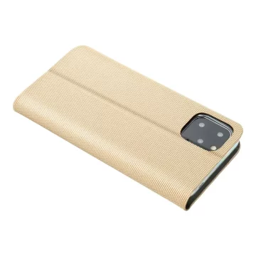 Etui Kabura SENSITIVE Book do Samsung S25 Edge Złoty TV Stand 360 case