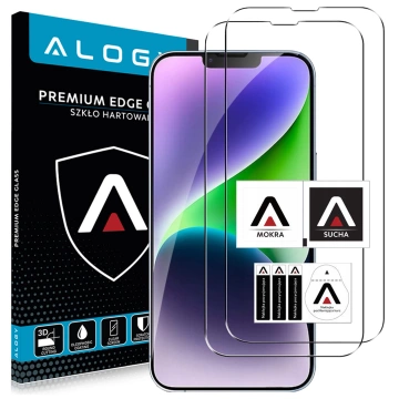 2x Szkło hartowane Alogy na ekran do Apple iPhone 13/ 13 Pro/ 14/ 16e