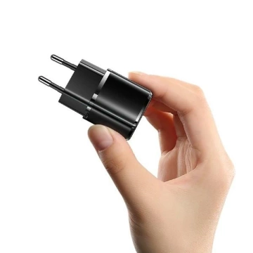 USAMS Ładowarka sieciowa 1x USB-C T36 mini 20W (only head) PD3.0 Fast Charging czarny/black CC124TC01 (US-CC124)