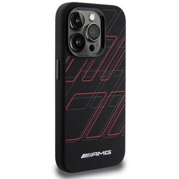 Etui do iPhone 15 Pro AMG Silicone Rhombuses MagSafe czarne