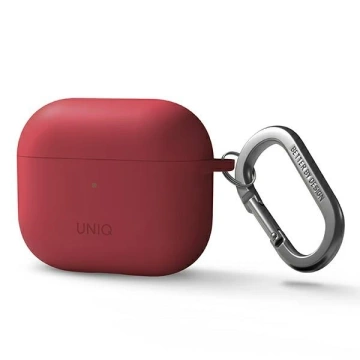 Schutzhülle für Kopfhörer UNIQ Nexo Case für Apple AirPods 3 Ear Hooks Silikon rot/koralle