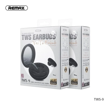 Słuchawki bezprzewodowe Bluetooth 5.0 z Etui, Lusterkiem, Białe REMAX TWS-9