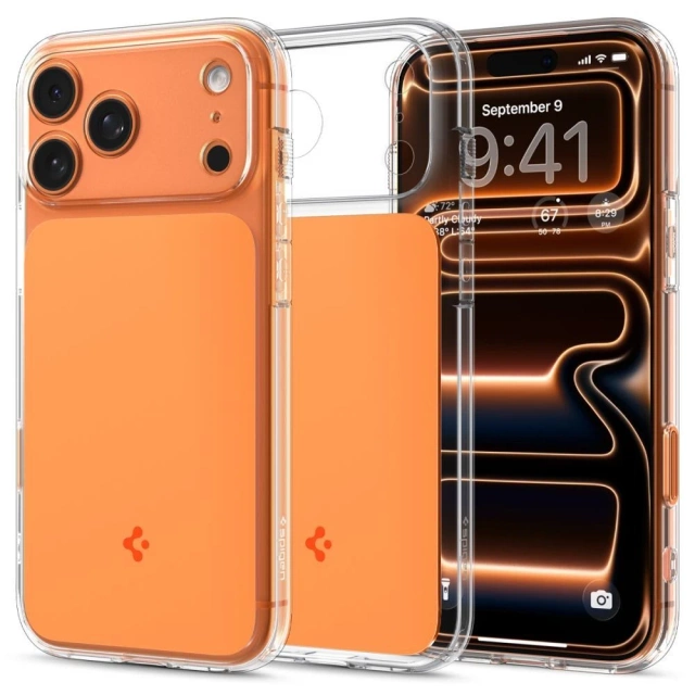 Etui Ochronne do iPhone 17 Pro Spigen Ultra Hybrid ”T” Mag Glossy Orange