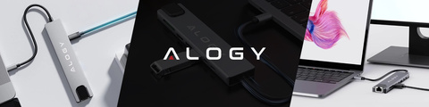 Hub 8w1 USB-C do 2xA+2xC+HDMI+SD+Micro+LAN 100mb – Alogy MultiHub™ Do Notebooka Laptopa