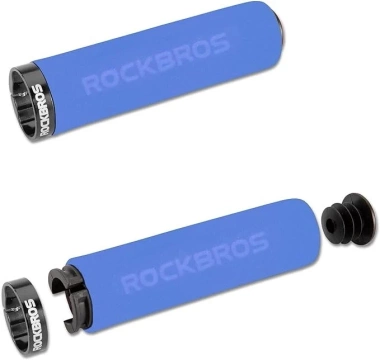 Rockbros BT1001BLBK Schwamm-Fahrradlenkergriffe – Blau und Schwarz