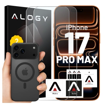 Apple iPhone 17 Pro Max Hülle – Matte MagSafe-Abdeckung mit Linsenschutz, schlank und kratzfest, perfekte Passform – Alogy Skinny MatteCase™ Schwarz