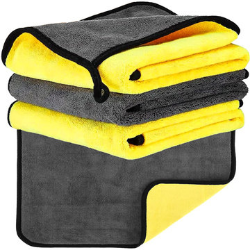 3x Mikrofaser-Scheibenpoliertuch 30x40 cm Doppelseitiges Velourstuch zum Waschen von Scheiben und Trocknen des Autos Alogy