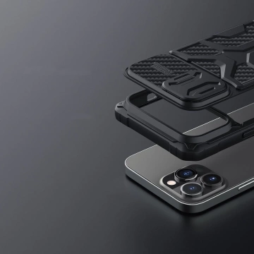 Nillkin Adventruer Case etui do iPhone 13 Pro Max pancerny pokrowiec z osłoną na aparat czerwony