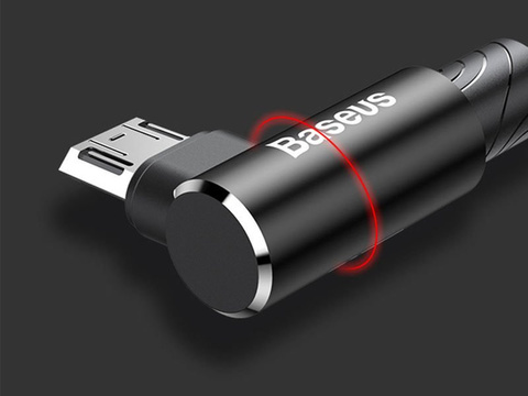 Baseus MVP Winkelkabel abgewinkelt doppelseitig Micro USB 2m Schwarz