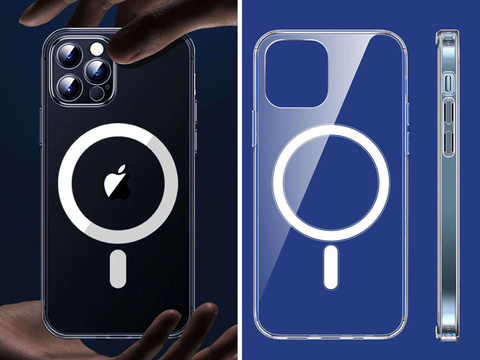 Etui pancerne Ultra Slim Alogy do ładowarek Qi do iPhone 12/ Pro Przezroczyste + Ładowarka Qi