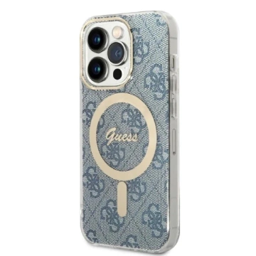 Zestaw Guess GUBPP14XHMEACSK Case+ Charger iPhone 14 Pro Max 6,7" czarny/black hard case MagSafe Marble 