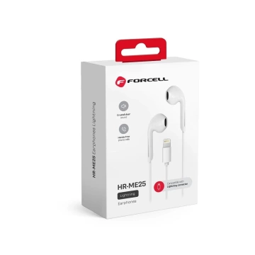 Słuchawki bezprzewodowe douszne Forcell F-Audio HR-ME25 Lightning do Apple białe