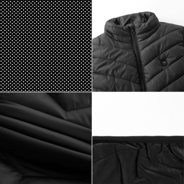 Beheizte Weste Damen Herren ärmellose Jacke USB gesteppt beheizt elektrisch Winter Unisex Größe M Schwarz