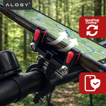 Uchwyt rowerowy na kierownicę Alogy Bike Phone Holder do telefonu 55-95mm na rower motor hulajnogę Czarny