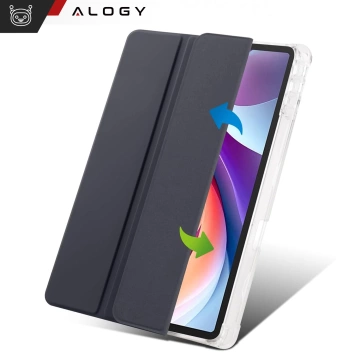 Etui do Lenovo Tab K11 / K11E 11” M11 10.95" TB330FU/TB330XU/TB331FC Smart Case Pencil z klapką obudowa Alogy Czarno-przezroczyste
