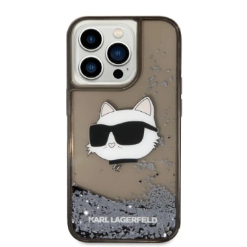 Etui Karl Lagerfeld KLHCP14XLNCHCK für iPhone 14 Pro Max 6,7" Hardcase Glitter Choupette Head czarny/black