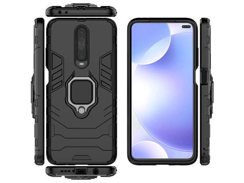 Alogy Stand Ring Armor Hülle für Xiaomi Poco X2 schwarz