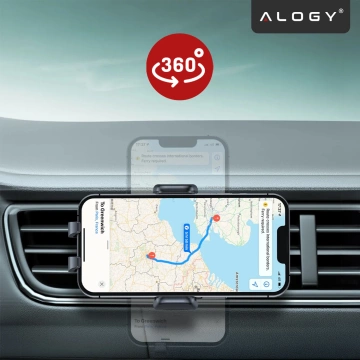 Autotelefonhalter, Fenster, Kühlergrill, Cockpit, Armaturenbrett, Auto, Auto, für 7-Zoll-Telefon Alogy 3in1 Schwarz