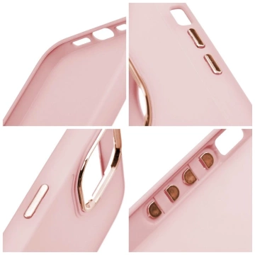 Etui futerał FRAME do Apple iPhone 15 pudrowy róż