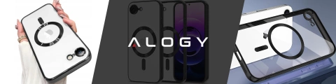 Etui do Apple iPhone 16e Alogy LuxeShield™️ Glamour Luxury Ring obudowa do MagSafe z osłoną aparatów Czarne