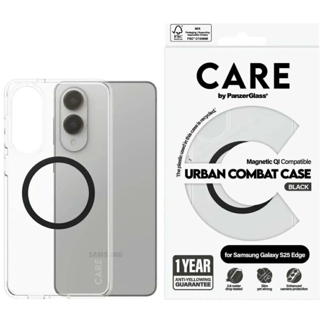 Etui do Samsung Galaxy S25 Edge CARE by PanzerGlass Urban Combat Black QI