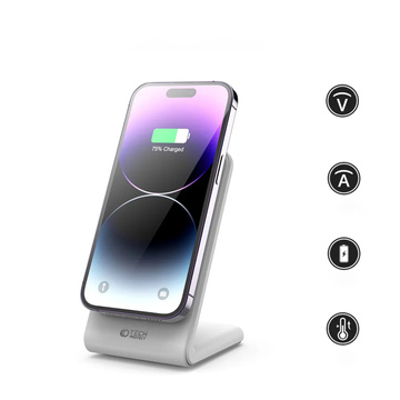 QI Tech-Protect induktives Ladegerät qi15w-a23 magnetisches magsafe kabelloses Ladegerät weiß