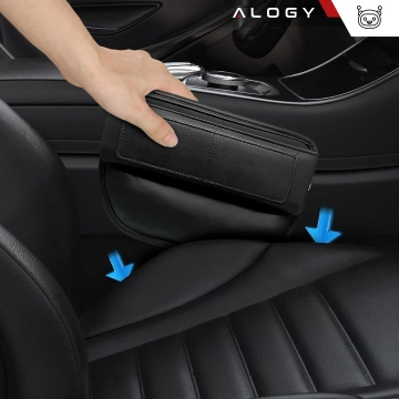 Auto-Organizer für das Auto zwischen den Sitzen Alogy Car Front Seat Storage Box schwarz
