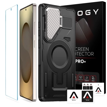 Hülle für Apple iPhone 16 Pro Max Alogy Anti-Shock Hybrid Case für MagSafe Transparent