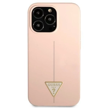 Etui Guess GUHCP13XSLTGP do Apple iPhone 13 Pro Max 6,7" różowy/pink hardcase Silicone Triangle