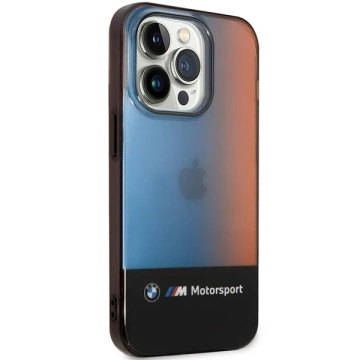 BMW BMHCP14X22HMGK Phone Case für Apple iPhone 14 Pro Max 6.7" schwarz/schwarz Half Tricolor