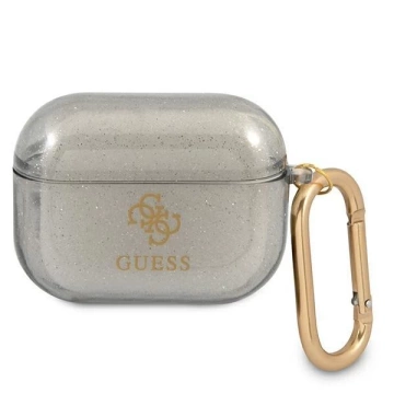 Guess GUAPUCG4GK AirPods Pro Cover Czarny/Black Glitter Collection