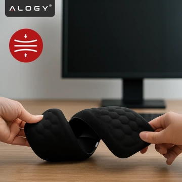 Alogy ErgoSupport™ Ergonomisches Tastatur- und Maus-Set aus Memory-Schaum, rutschfest und atmungsaktiv, Schwarz