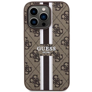 Etui Guess GUHMP14LP4RPSW für iPhone 14 Pro 6,1" Hardcase 4G bedruckte Streifen MagSafe