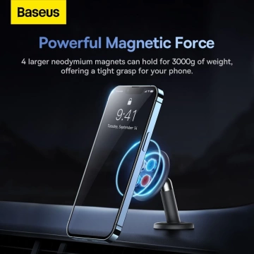 Baseus c01 magnetic dashboard car mount holder black