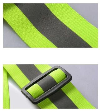 Verstellbarer, reflektierender Gurt, reflektierende Weste für Fahrrad, Motorrad, Laufen, Gelb