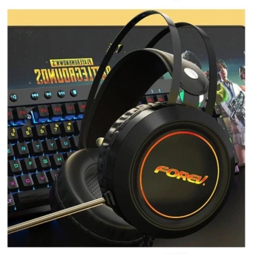  Słuchawki z mikrofonem gamingowe FOREV FV-G95 + LED USB Czarne